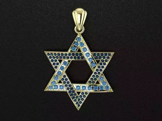 Star of David Pendant  3D print model