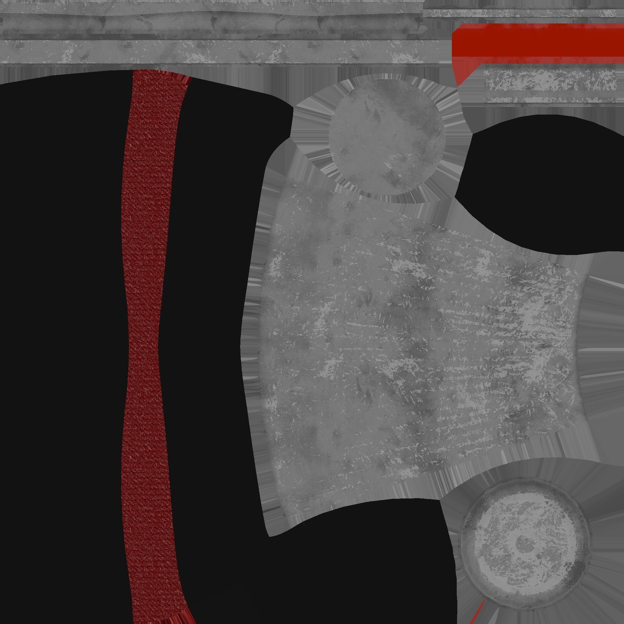 Pirate Pegleg A7 - Black Red - Character Design Fashion Low-poly 3D model_15