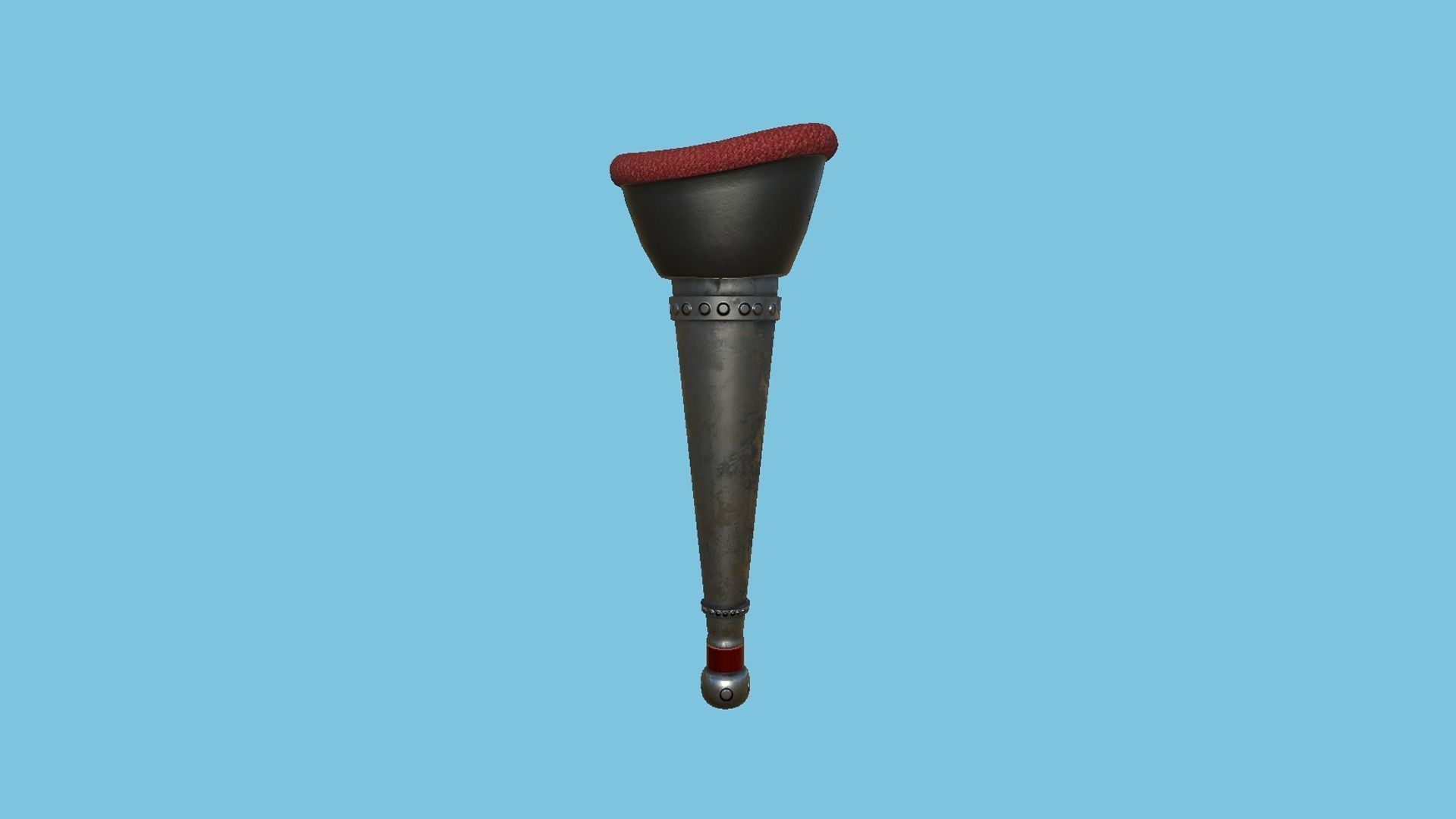 Pirate Pegleg A7 - Black Red - Character Design Fashion Low-poly 3D model_2