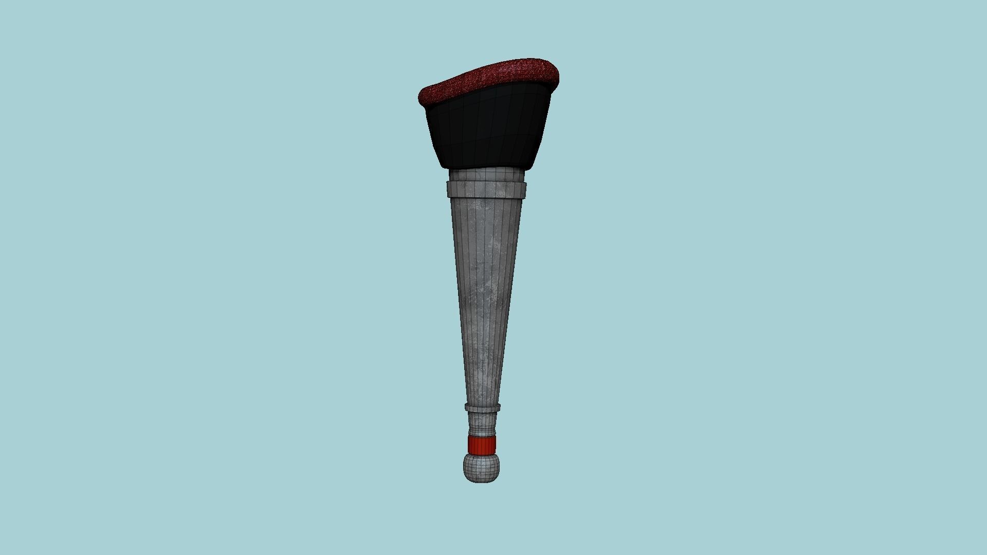 Pirate Pegleg A7 - Black Red - Character Design Fashion Low-poly 3D model_6