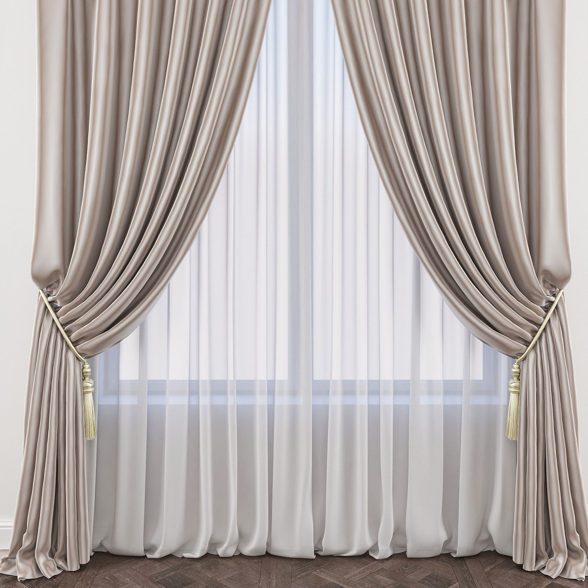 Set 51 Curtains 3D model_1