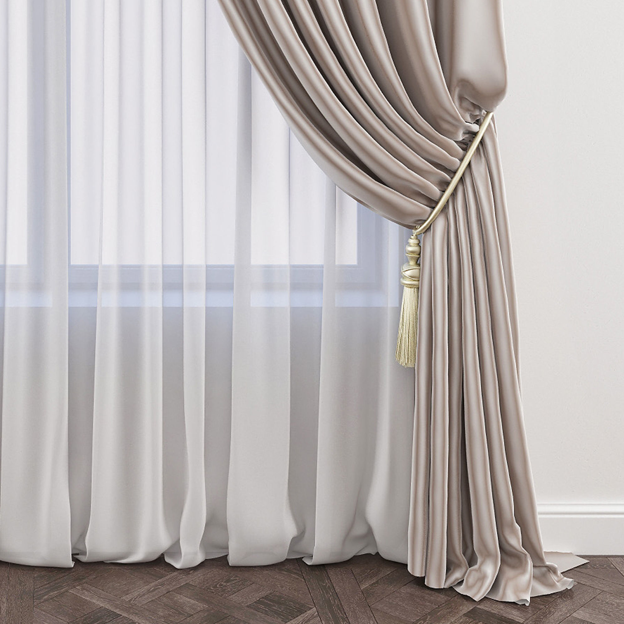 Set 51 Curtains 3D model_4