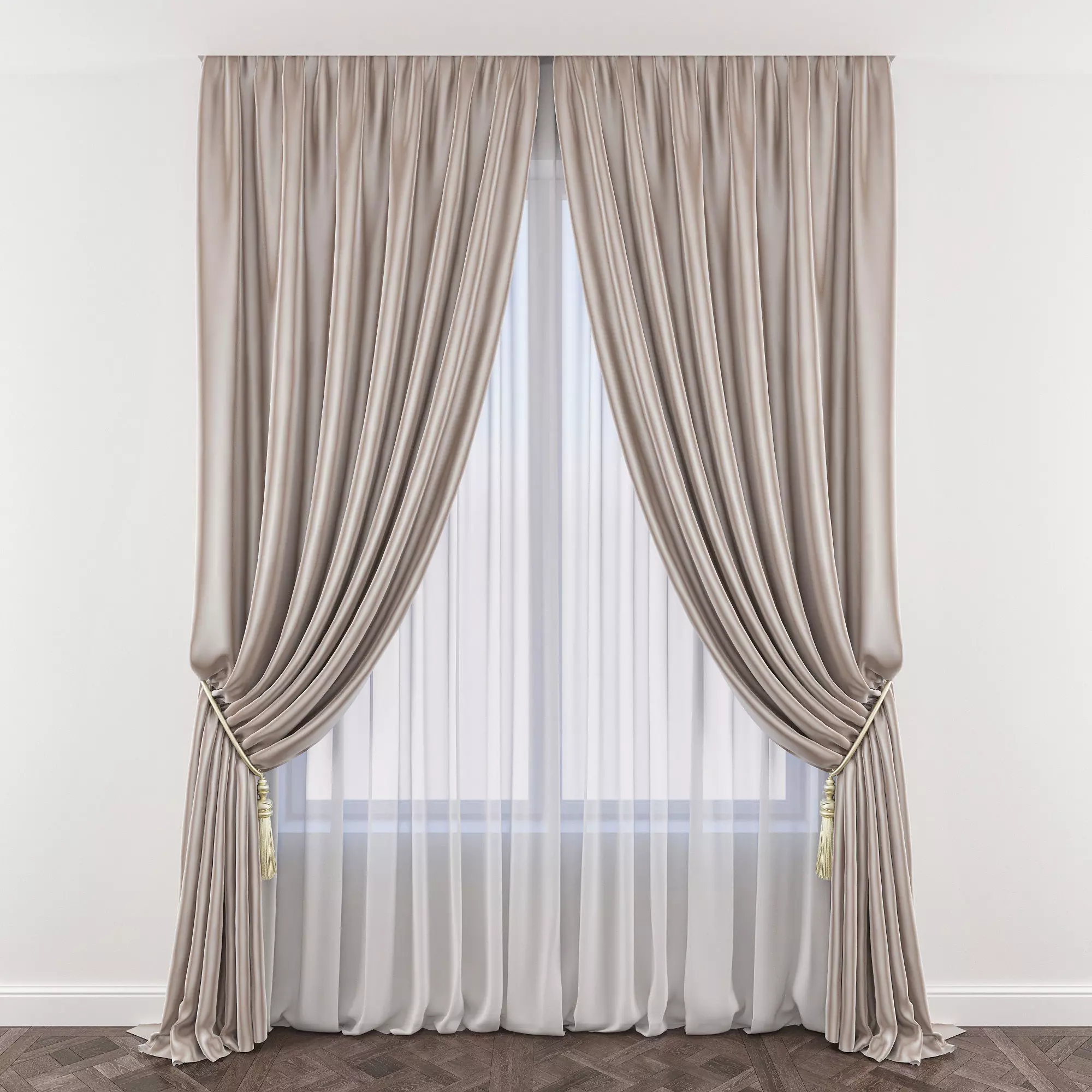 Set 51 Curtains 3D model_0