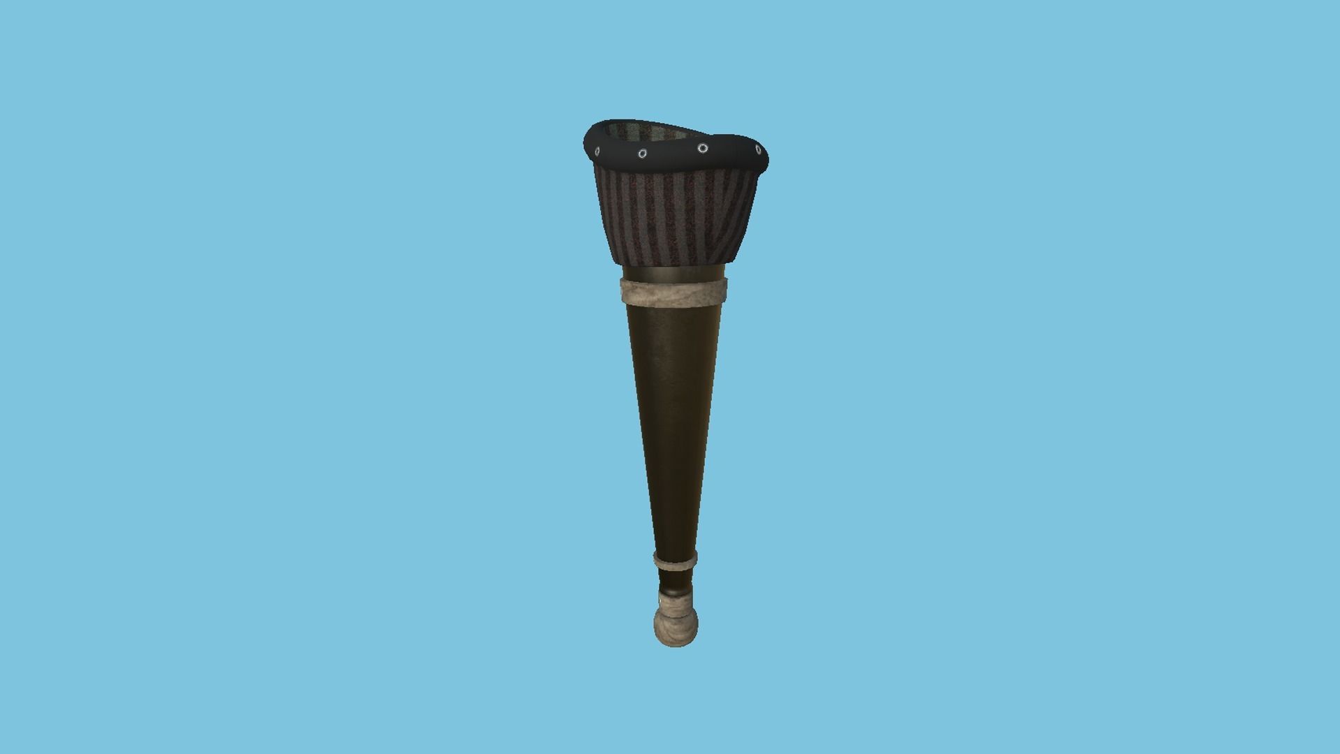 Pirate Pegleg A9 - Black Stripes - Character Design Fashion Low-poly 3D model_1