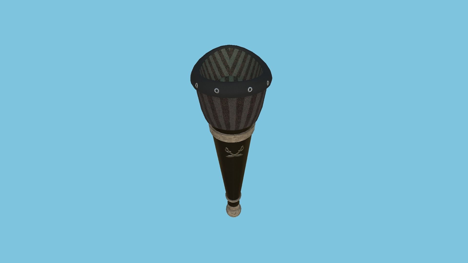 Pirate Pegleg A9 - Black Stripes - Character Design Fashion Low-poly 3D model_4