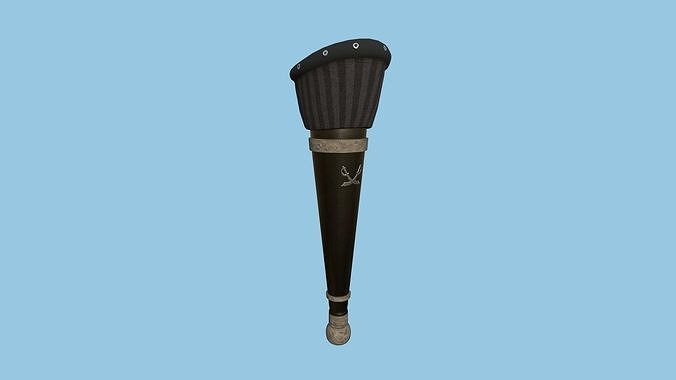 Pirate Pegleg A9 - Black Stripes - Character Design Fashion Low-poly 3D model