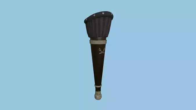 Pirate Pegleg A9 - Black Stripes - Character Design Fashion Low-poly 3D model