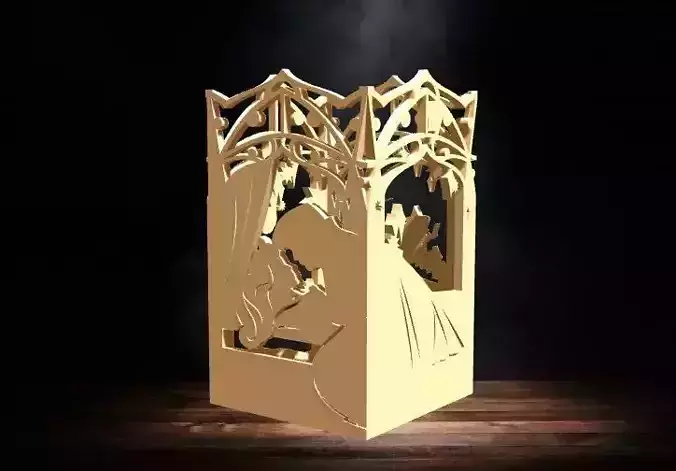 Sleeping Beauty Lantern for led candle 3D print model
