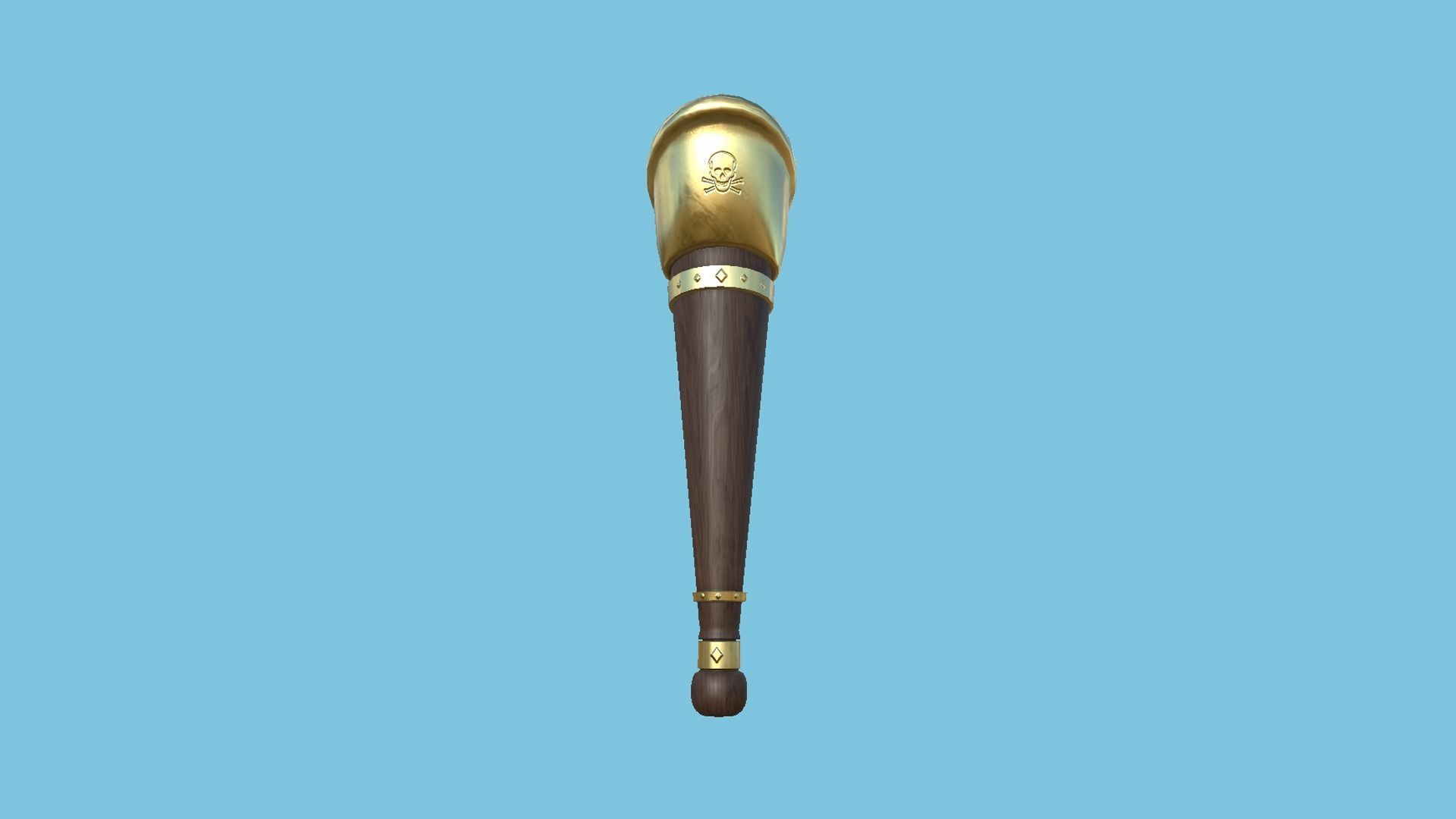 Pirate Pegleg A10 - Golden Wood - Character Design Fashion Low-poly 3D model_1