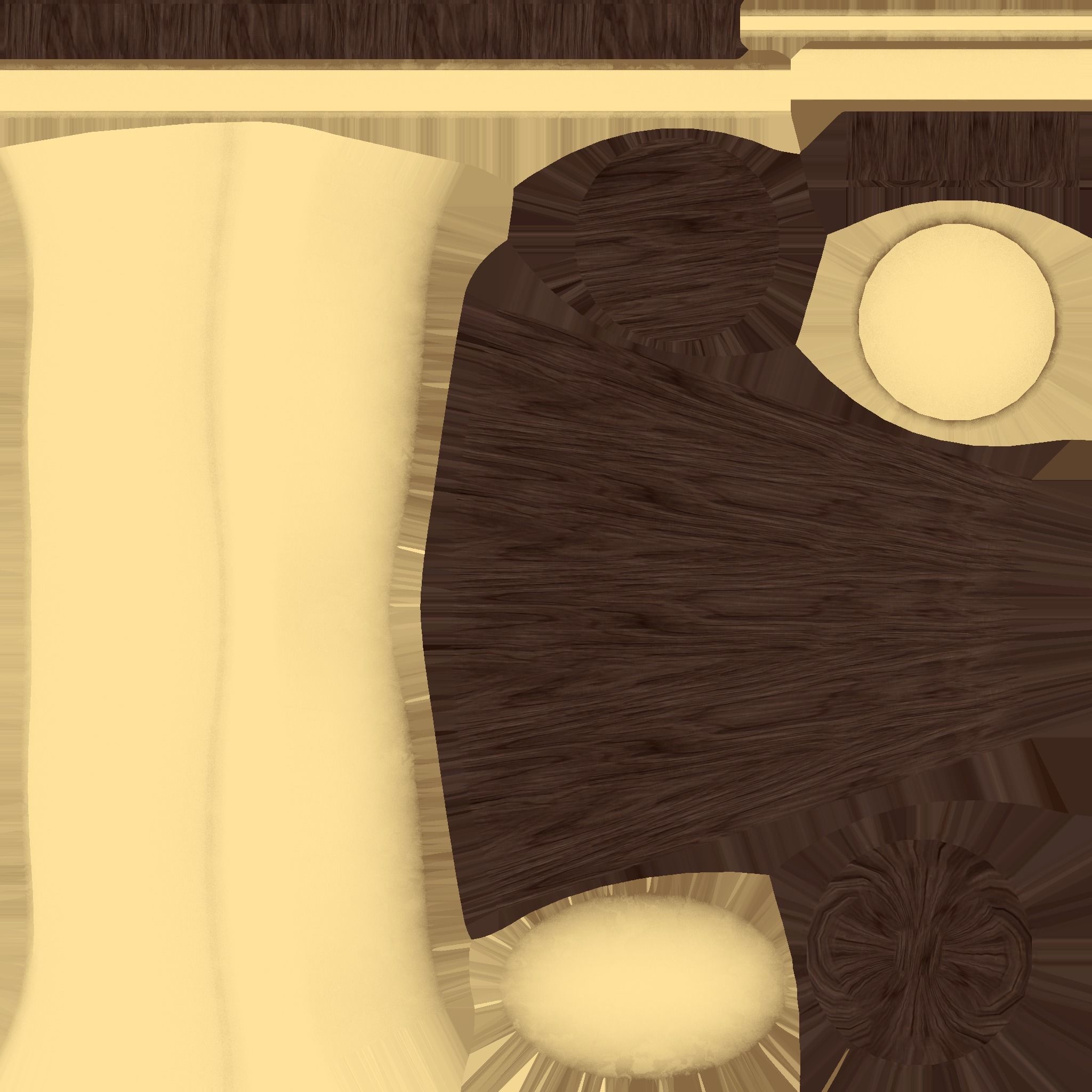 Pirate Pegleg A10 - Golden Wood - Character Design Fashion Low-poly 3D model_13