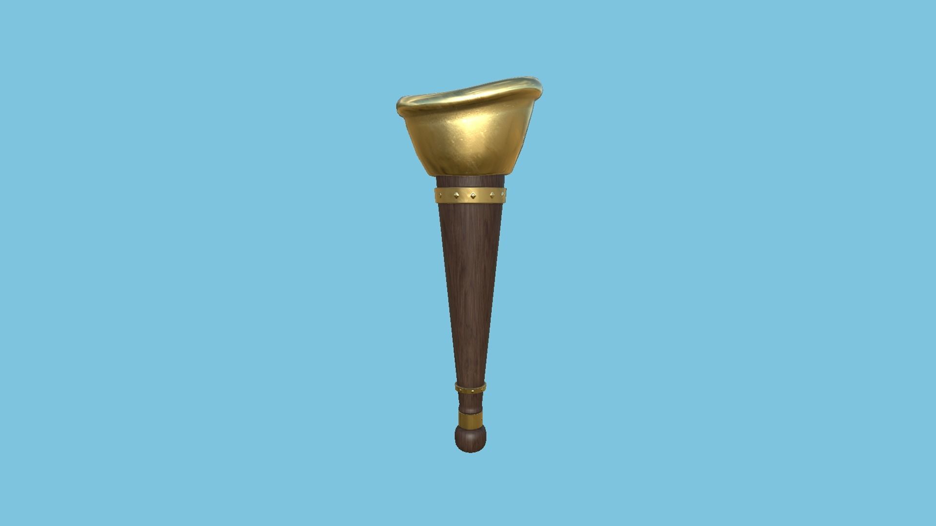 Pirate Pegleg A10 - Golden Wood - Character Design Fashion Low-poly 3D model_2