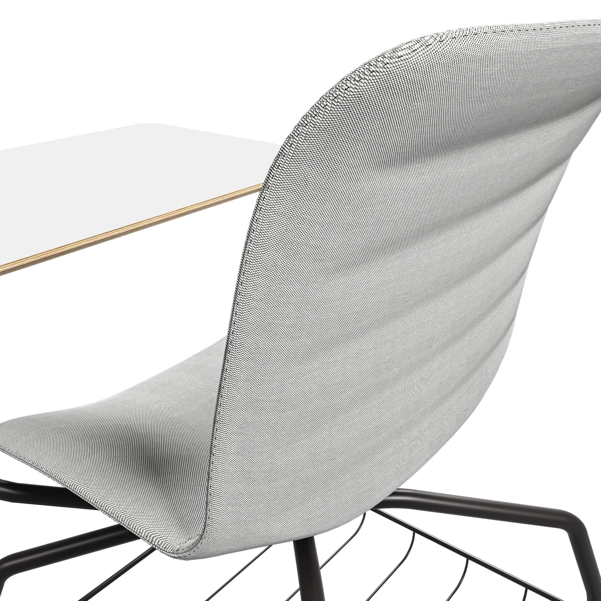 School Chair Student 3D model_9