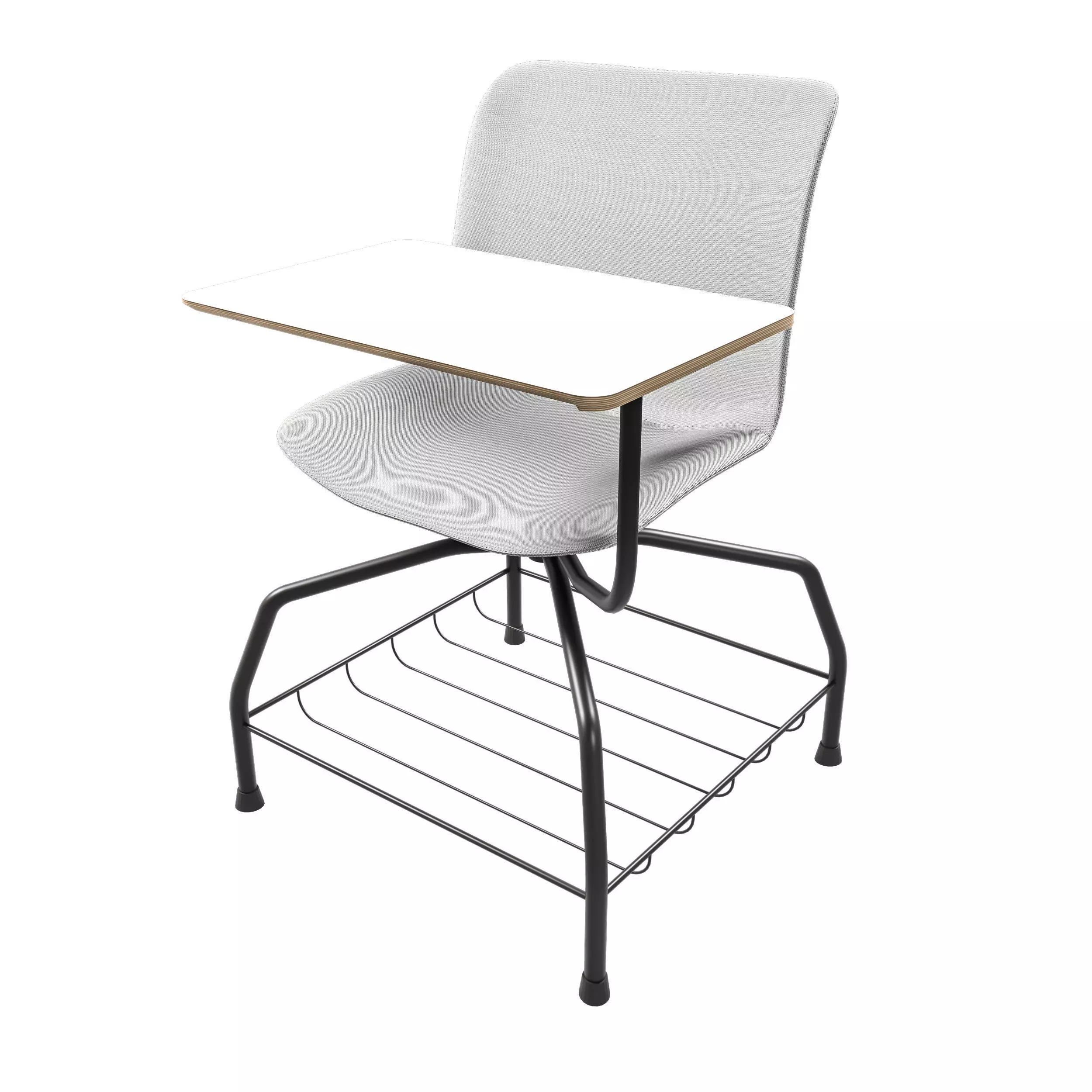 School Chair Student 3D model_0
