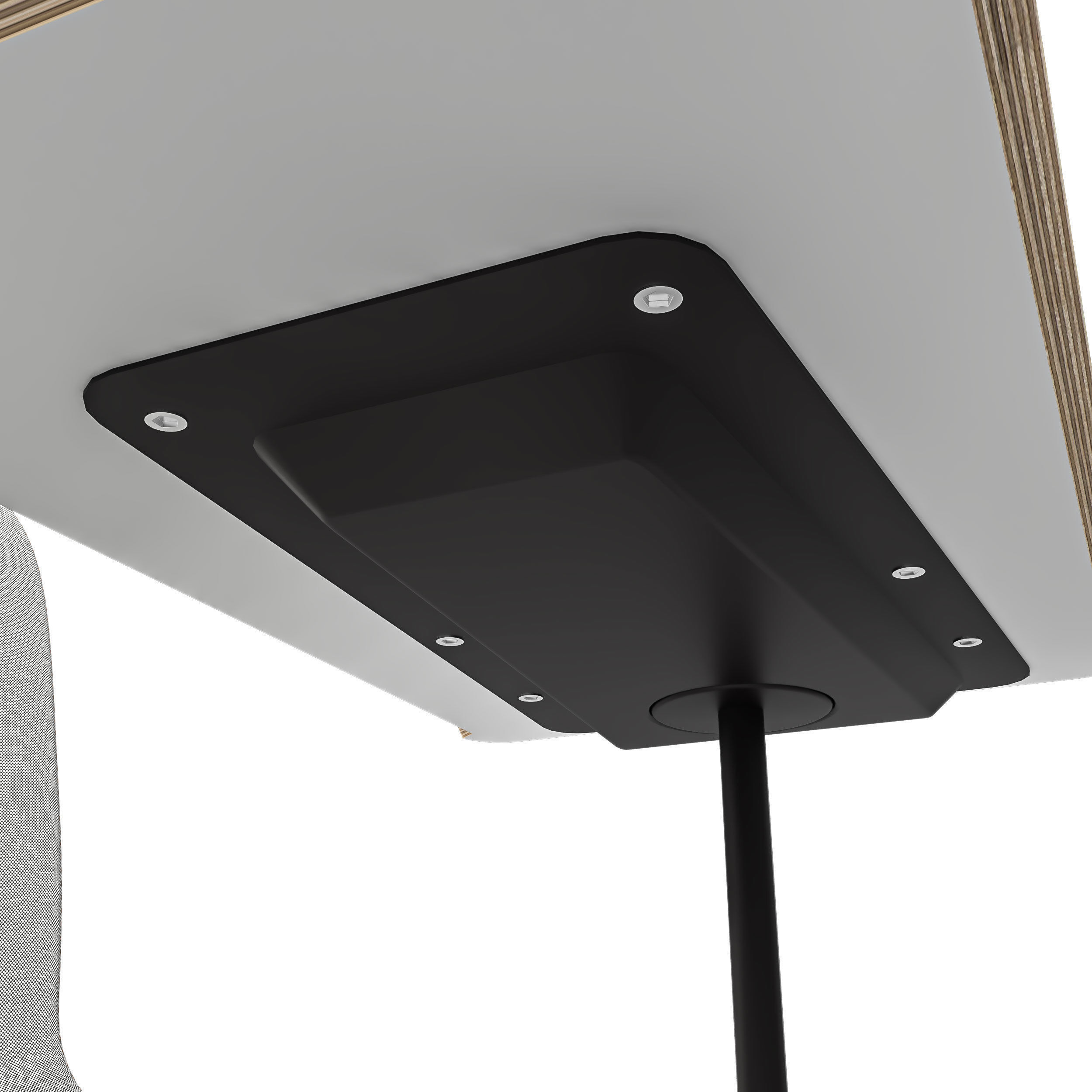 School Chair Student 3D model_7