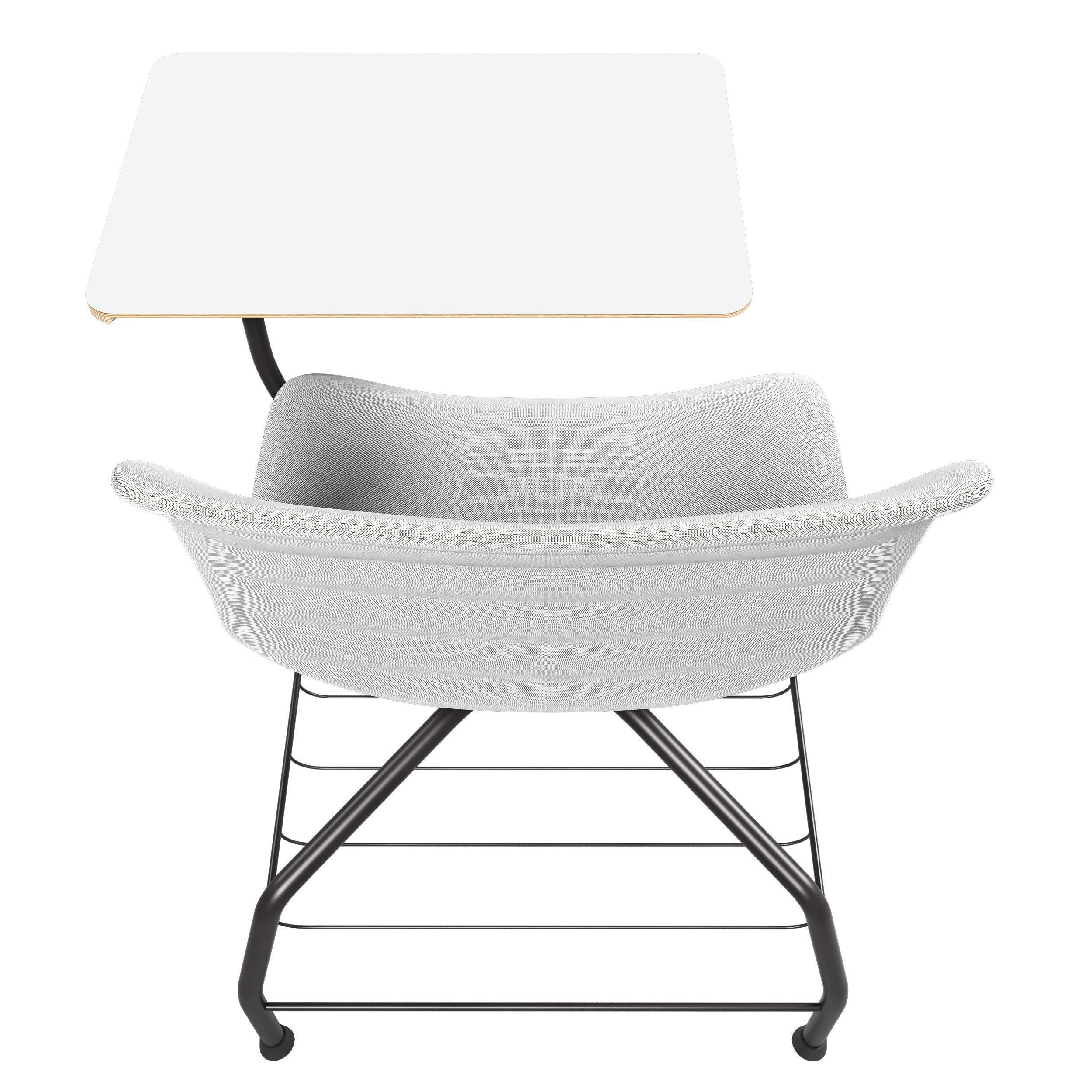 School Chair Student 3D model_3