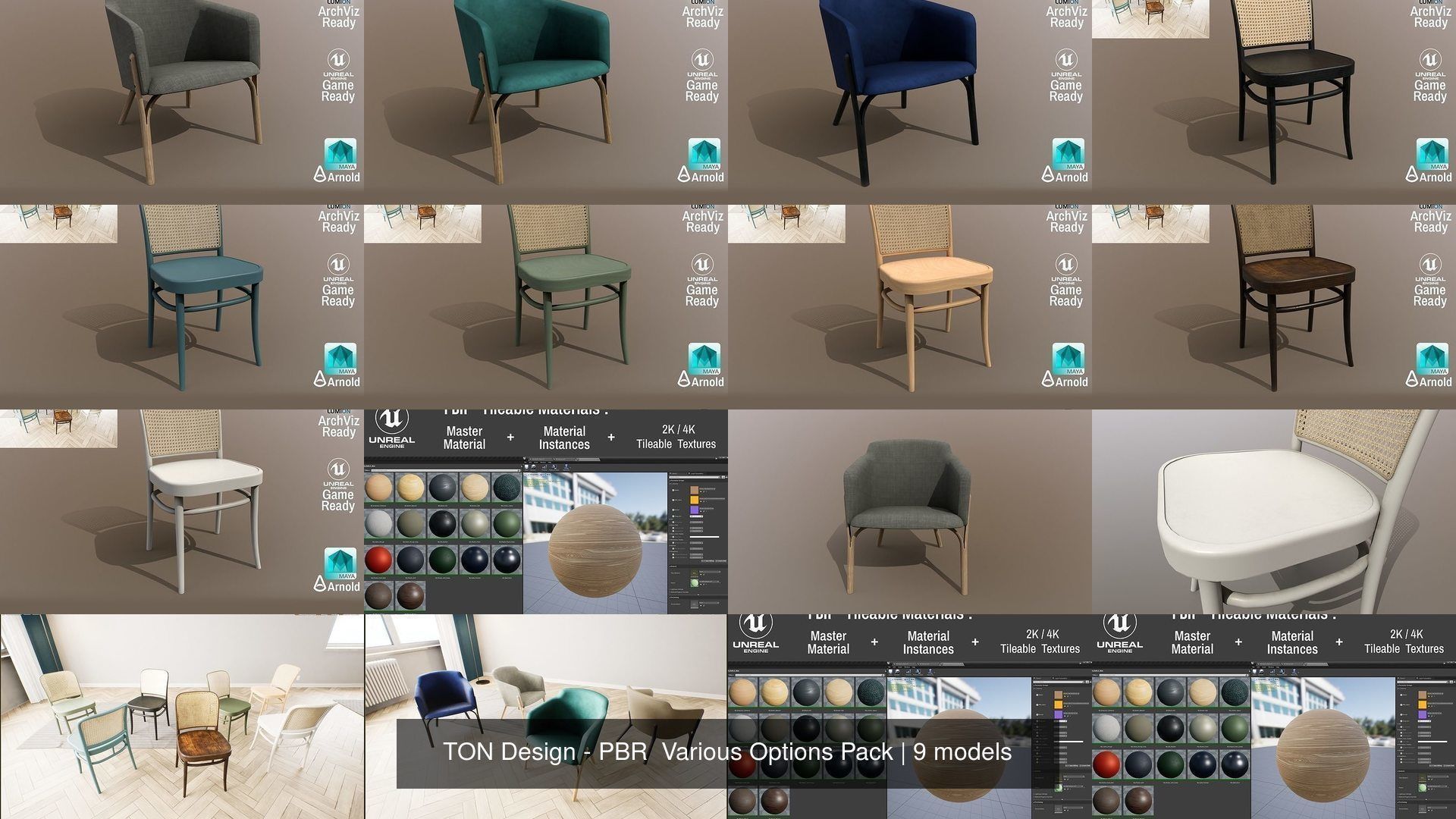 TON Design - PBR  Various Options Pack 3D Model Collection_11