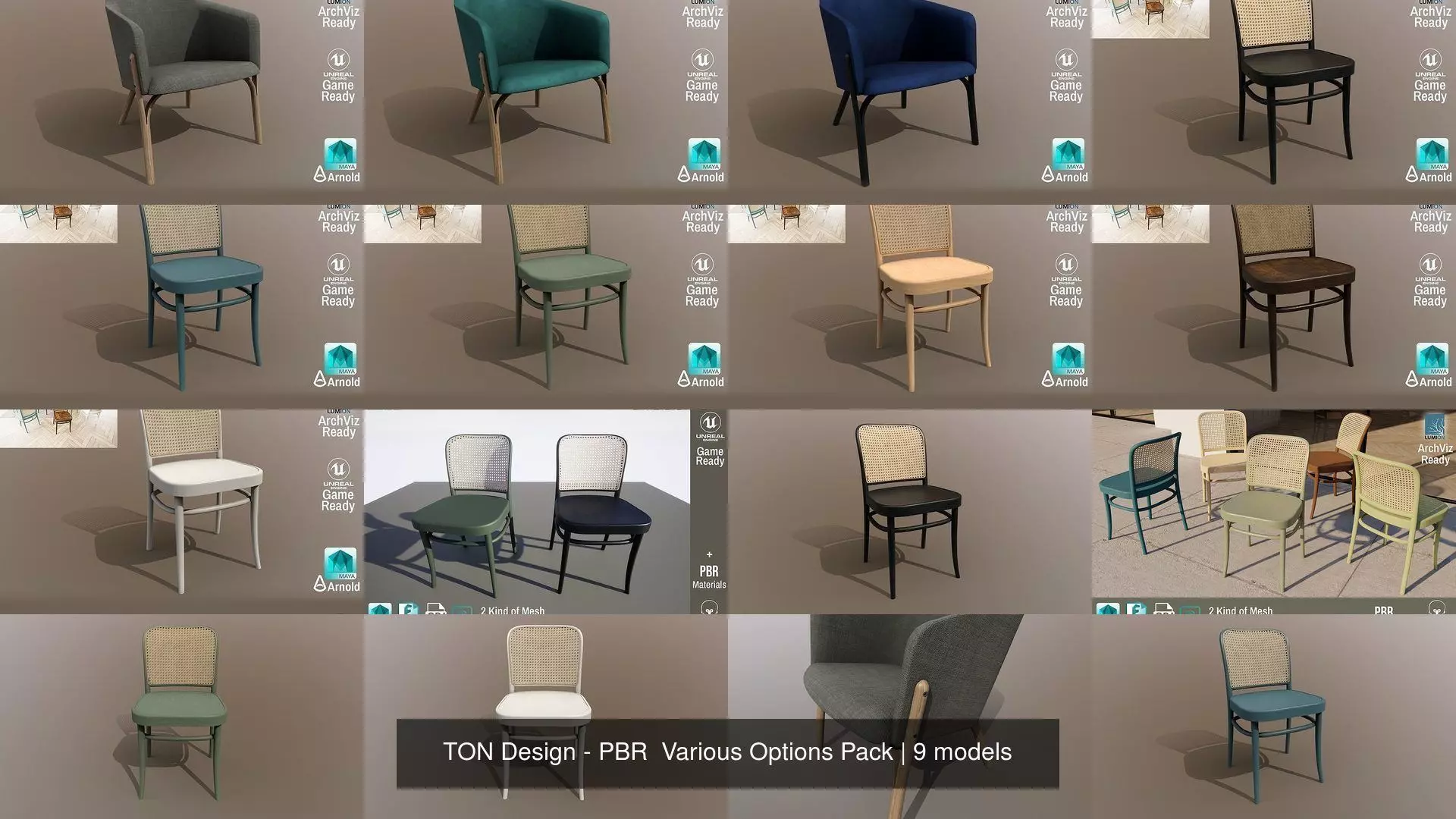 TON Design - PBR  Various Options Pack 3D Model Collection_0