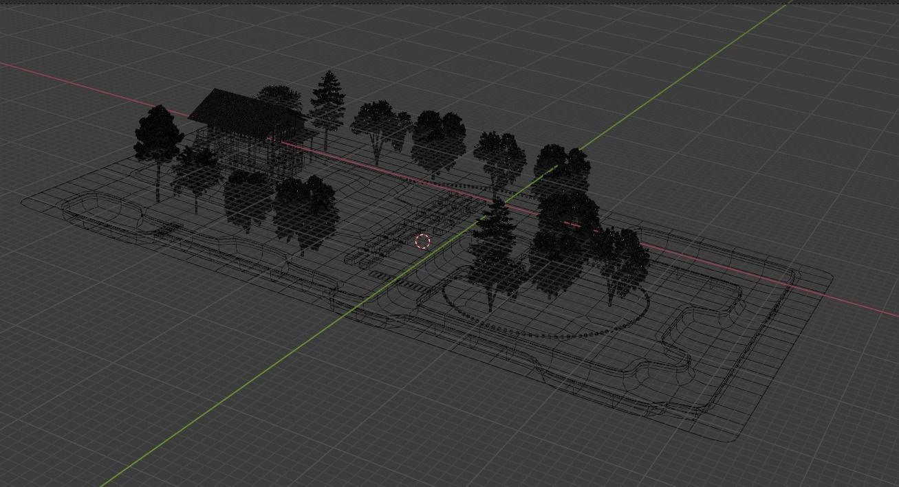 Architectural design and project with swimming pool Low-poly 3D model_2