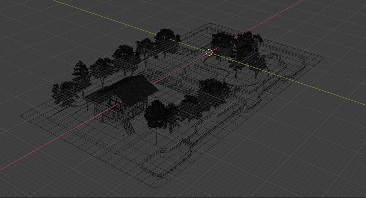 Architectural design and project with swimming pool Low-poly 3D model_7