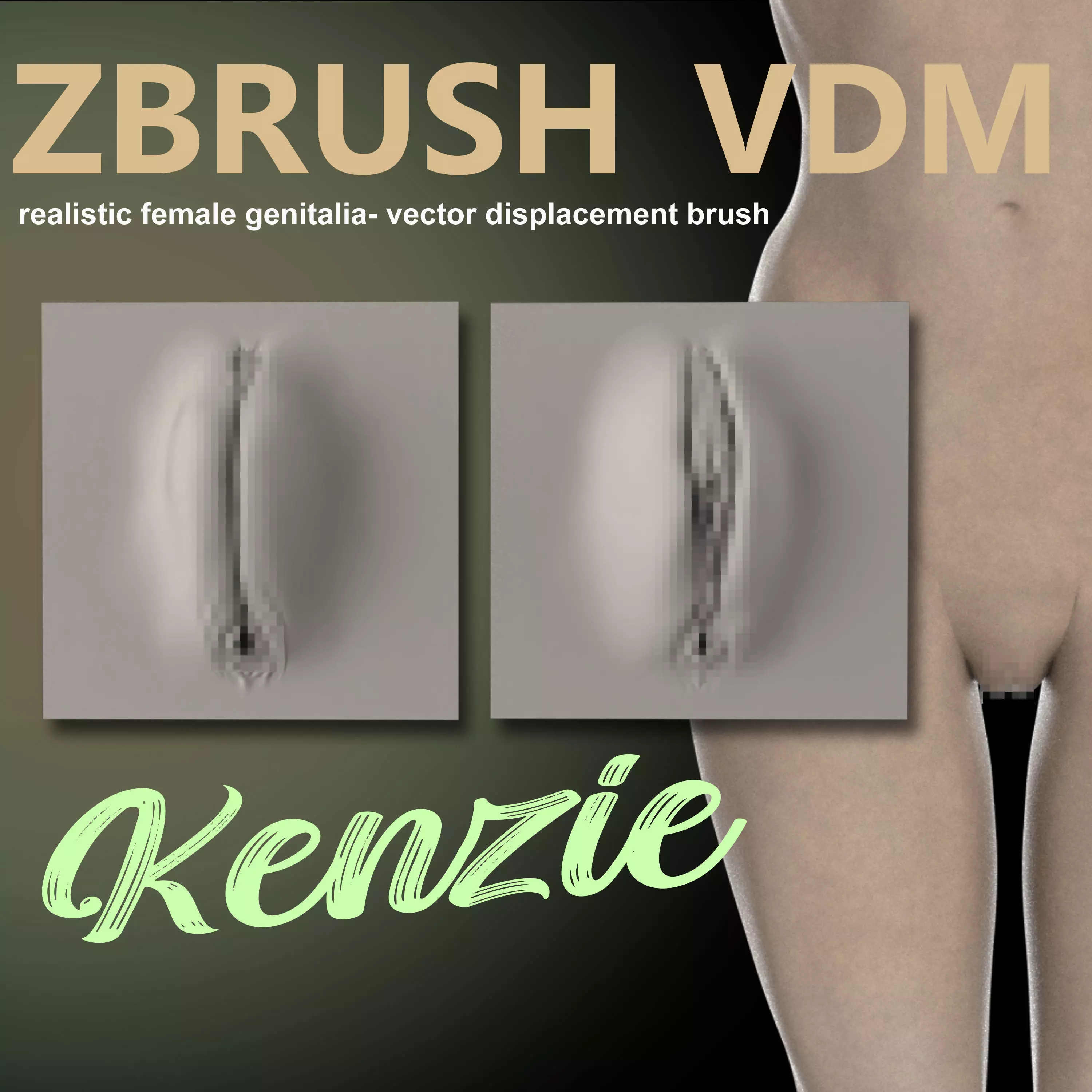 KENZIE- ZBRUSH VDM- OBJ- FEMALE ANATOMY 3D model_0