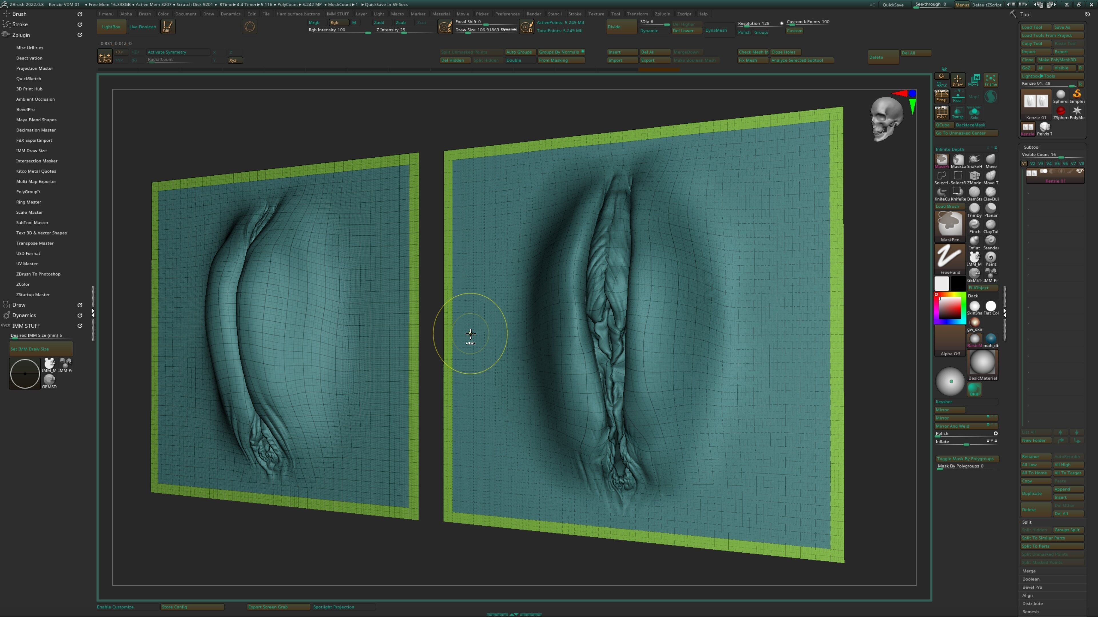 KENZIE- ZBRUSH VDM- OBJ- FEMALE ANATOMY 3D model_7