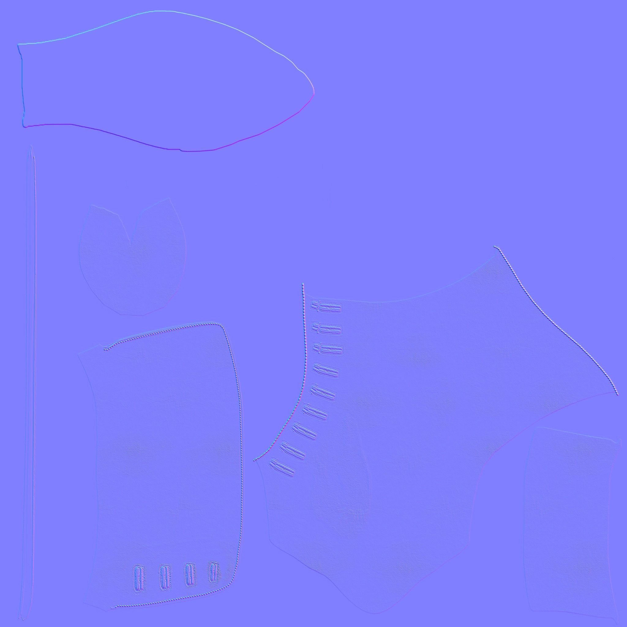 Buttons Heel Boots Low-poly 3D model_6