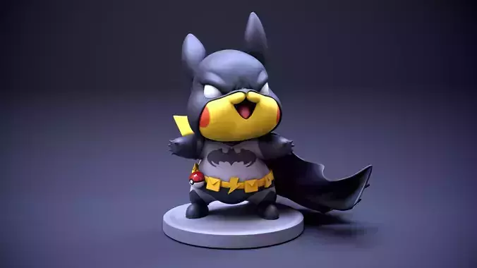 Pikachu - Batman PikaBAT Ready for 3D print 3D print model