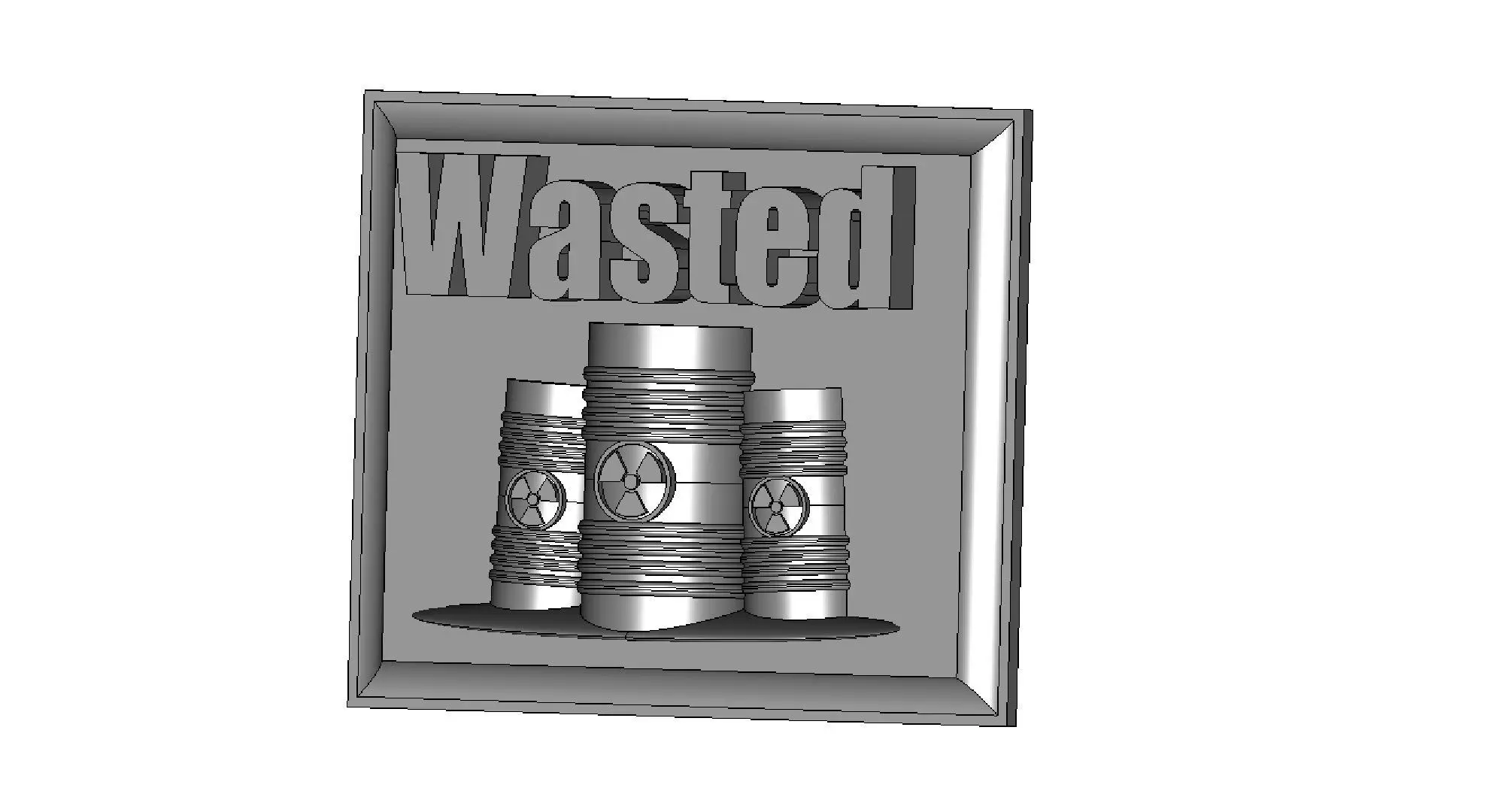 Wasted Sign 3D print model