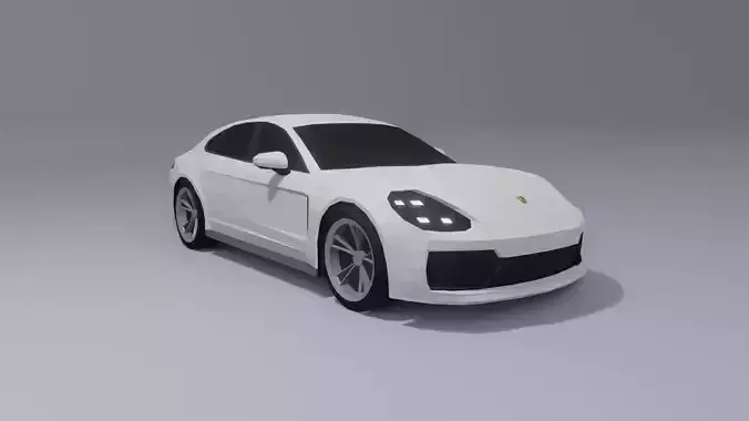 Porsche Panamera low poly 3D model