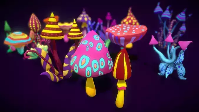 Cartoon Tree Mushroom2