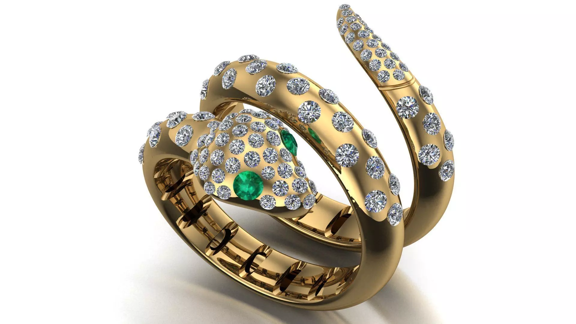 fashion snake ring 3D print model_0