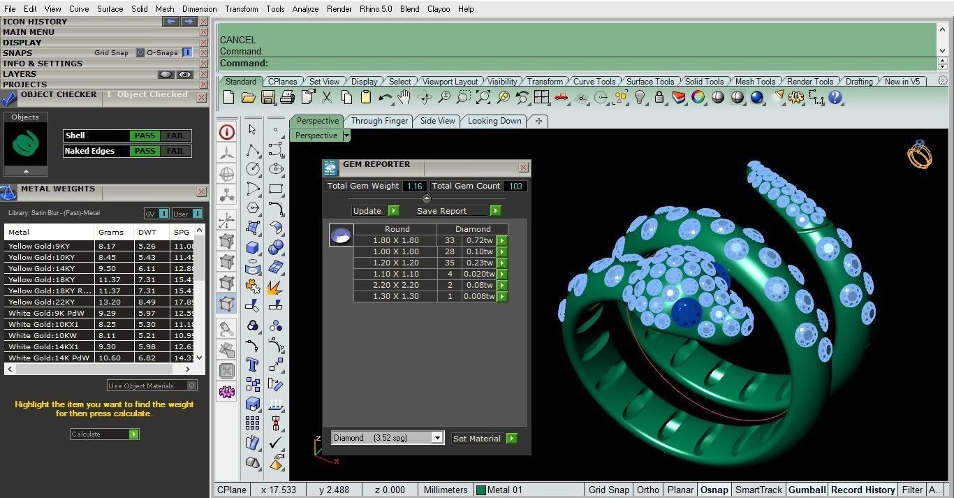 fashion snake ring 3D print model_3