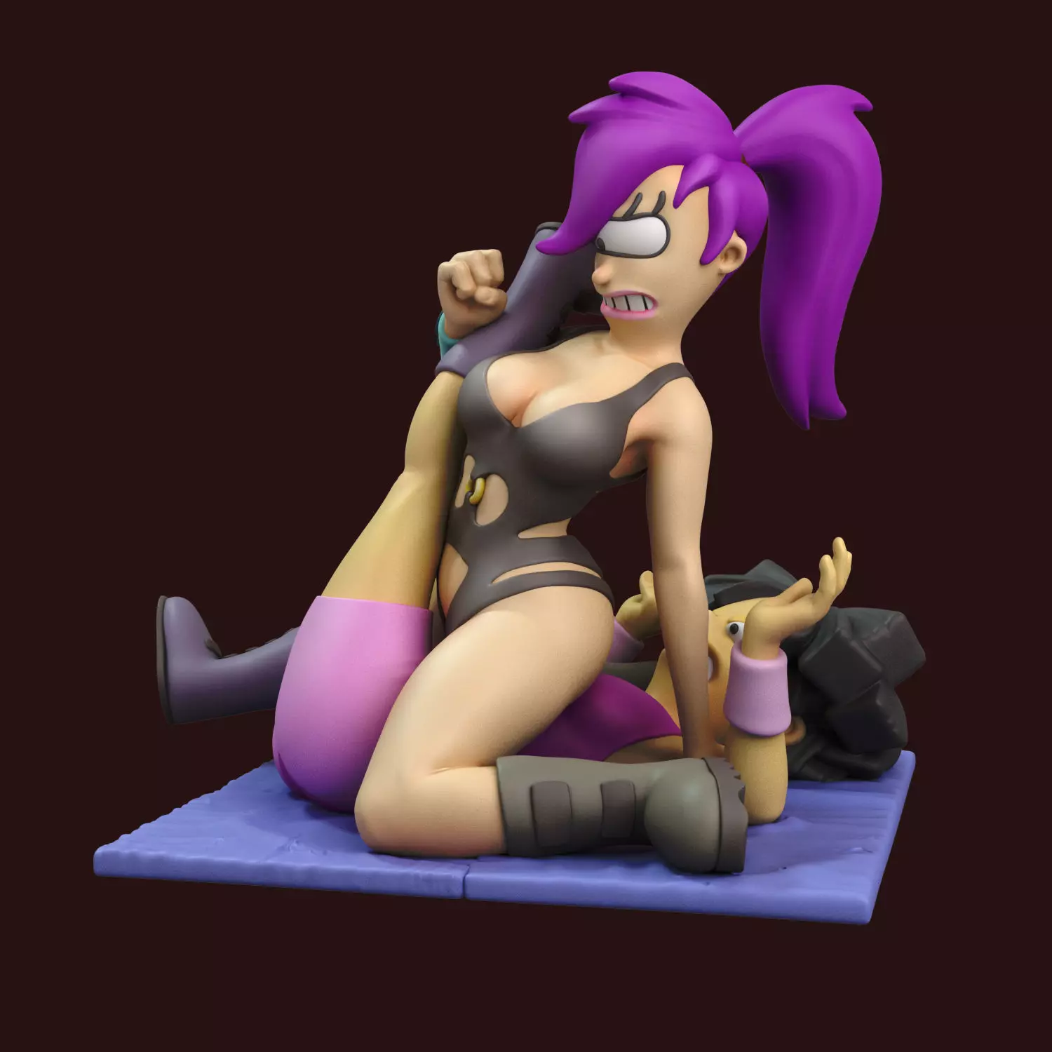 Leela vs Amy Wong 3D print model_0