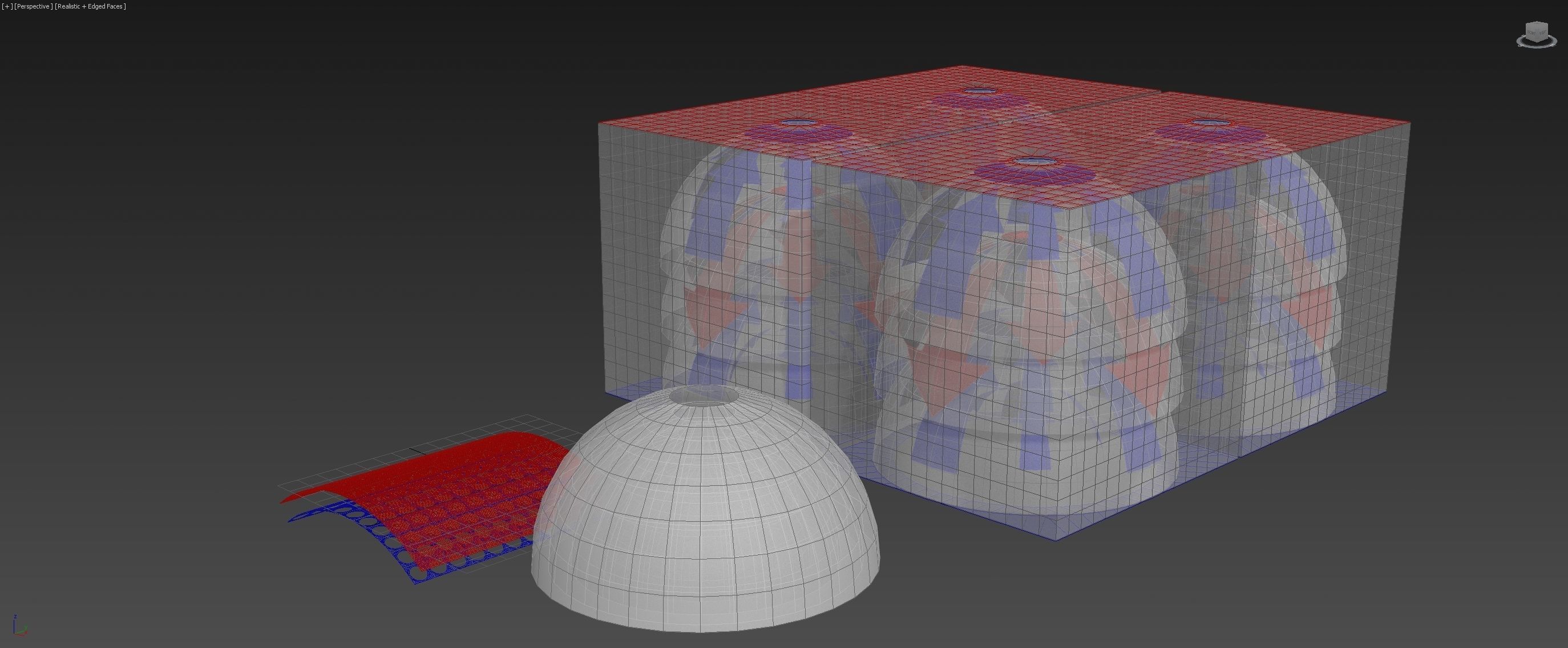 Fall Resistive Meta Material - Modular 3D printable - Concept 3D model_8