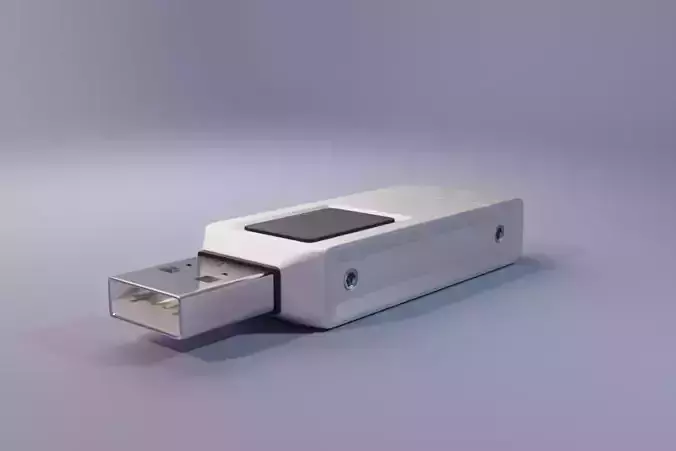 High poly detailed USB flash drive