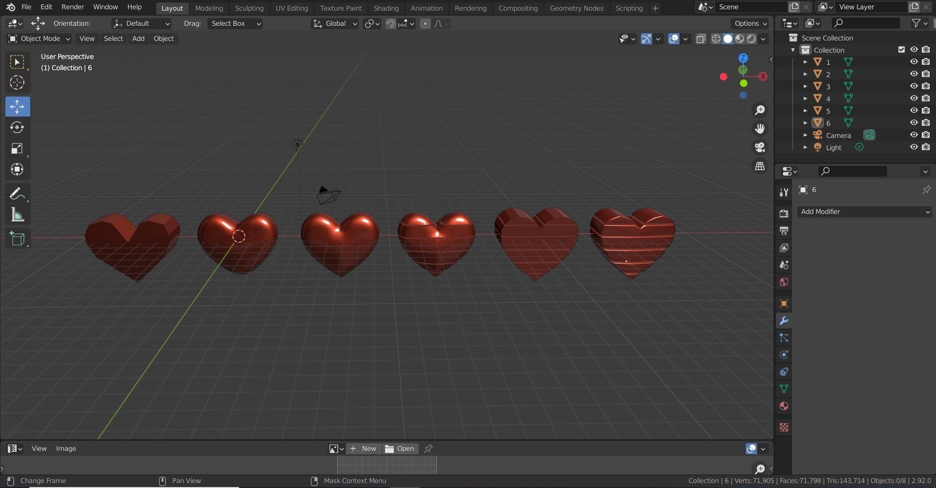 Advanced Heart Base Symbol set  Low-poly 3D model_11
