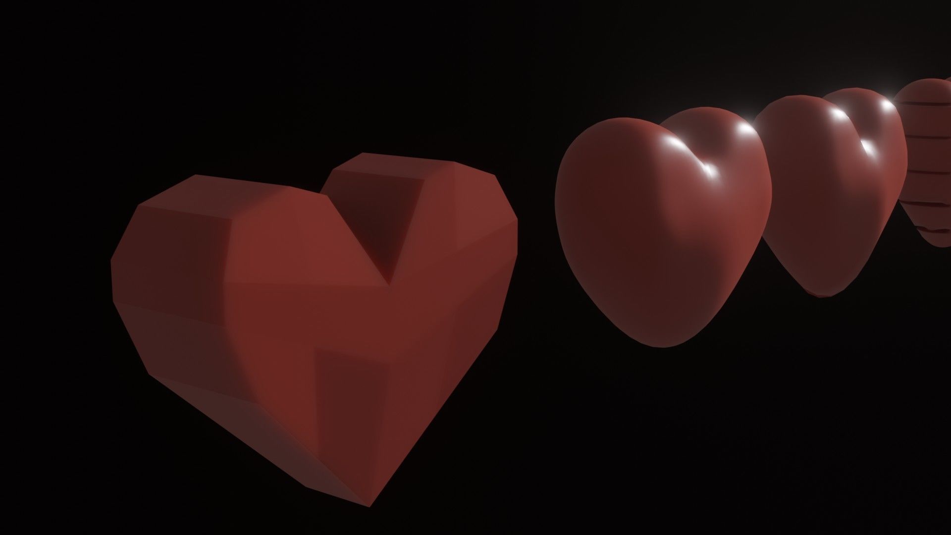 Advanced Heart Base Symbol set  Low-poly 3D model_9