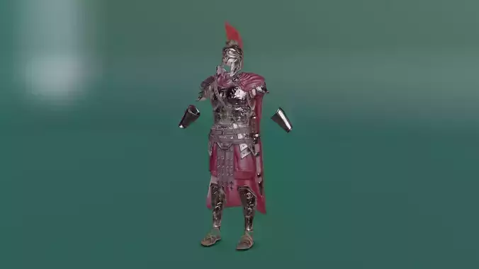 Roman Armour Ancient Warrior Lorica Segmentata  Low Poly  Low-poly 3D model