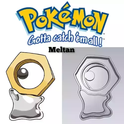 Pokemon Meltan Cookie Cutter Stamp Cake Decorating