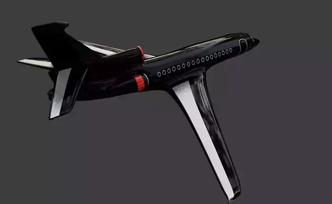 Business black private plane