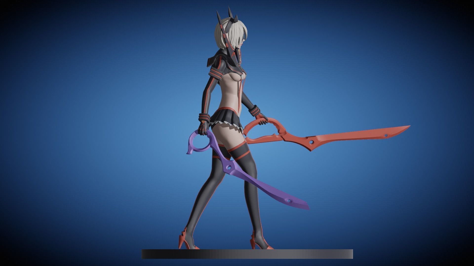 2B Cosplay Kill La Kill Fan Art Pose 1 3D print model_4