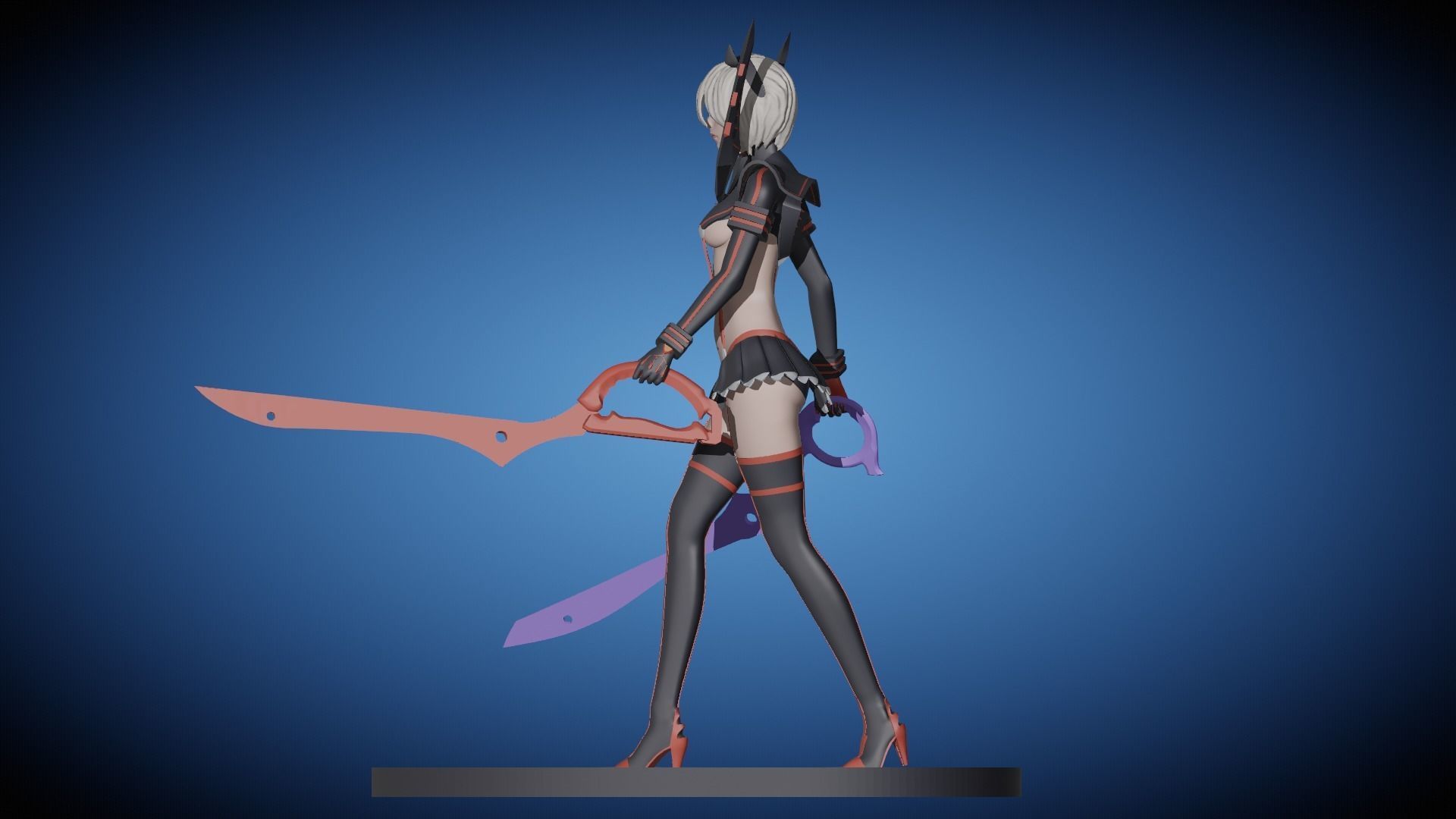 2B Cosplay Kill La Kill Fan Art Pose 1 3D print model_6