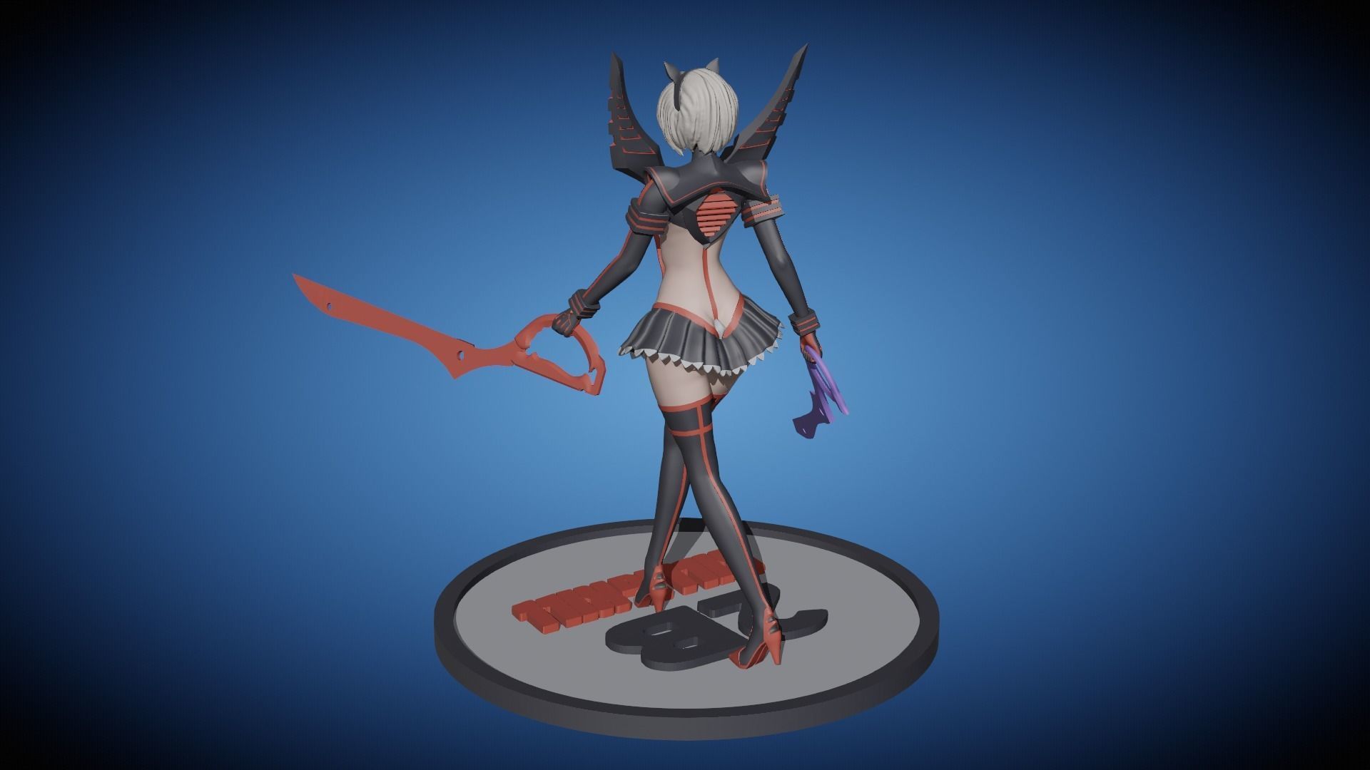 2B Cosplay Kill La Kill Fan Art Pose 1 3D print model_11