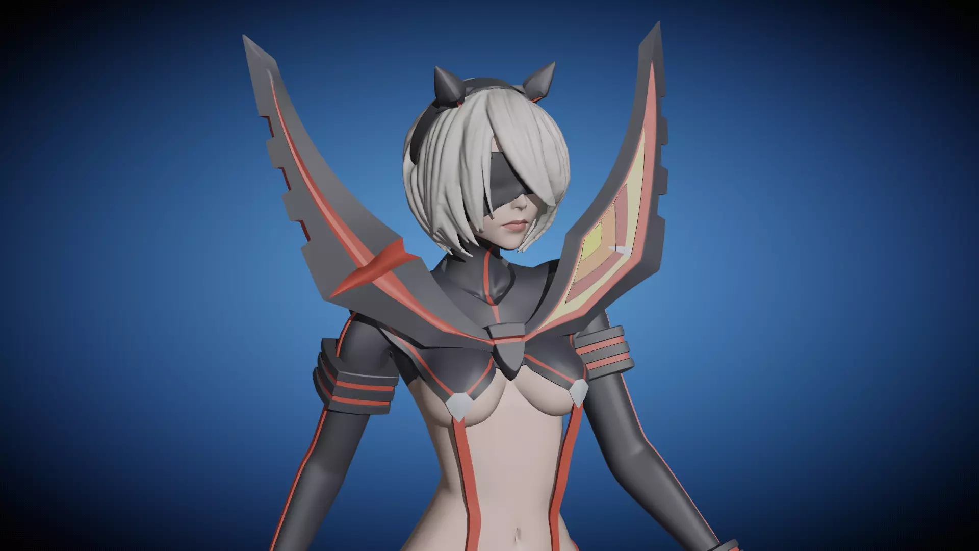 2B Cosplay Kill La Kill Fan Art Pose 1 3D print model_0