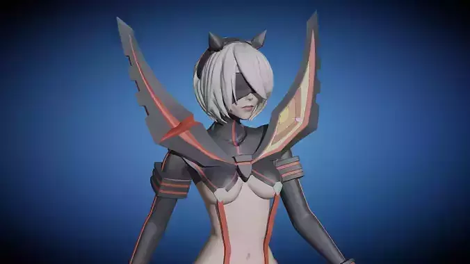 2B Cosplay Kill La Kill Fan Art Pose 1