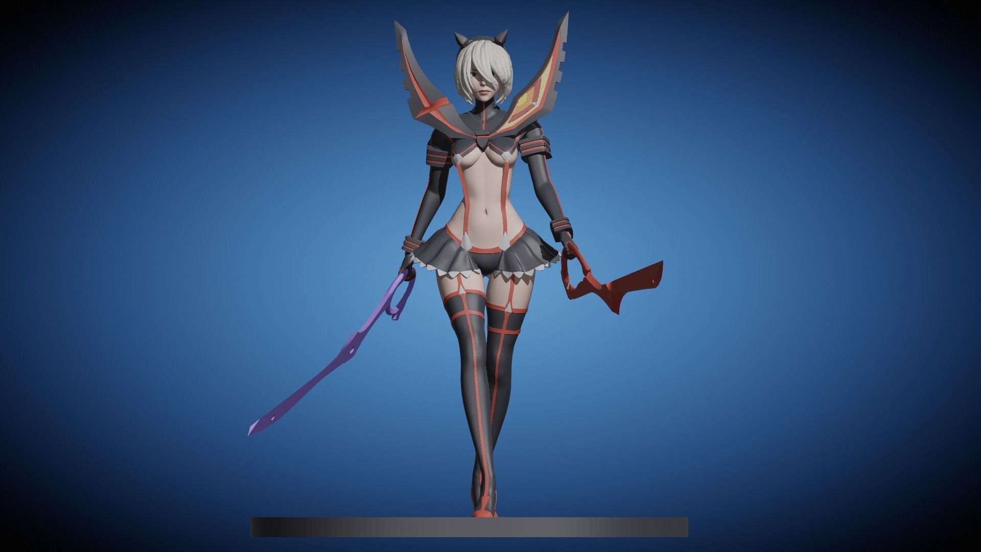 2B Cosplay Kill La Kill Fan Art Pose 1 3D print model_1