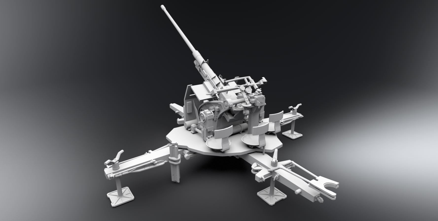 Flak 37 Alternate Scale model 3D print model_2
