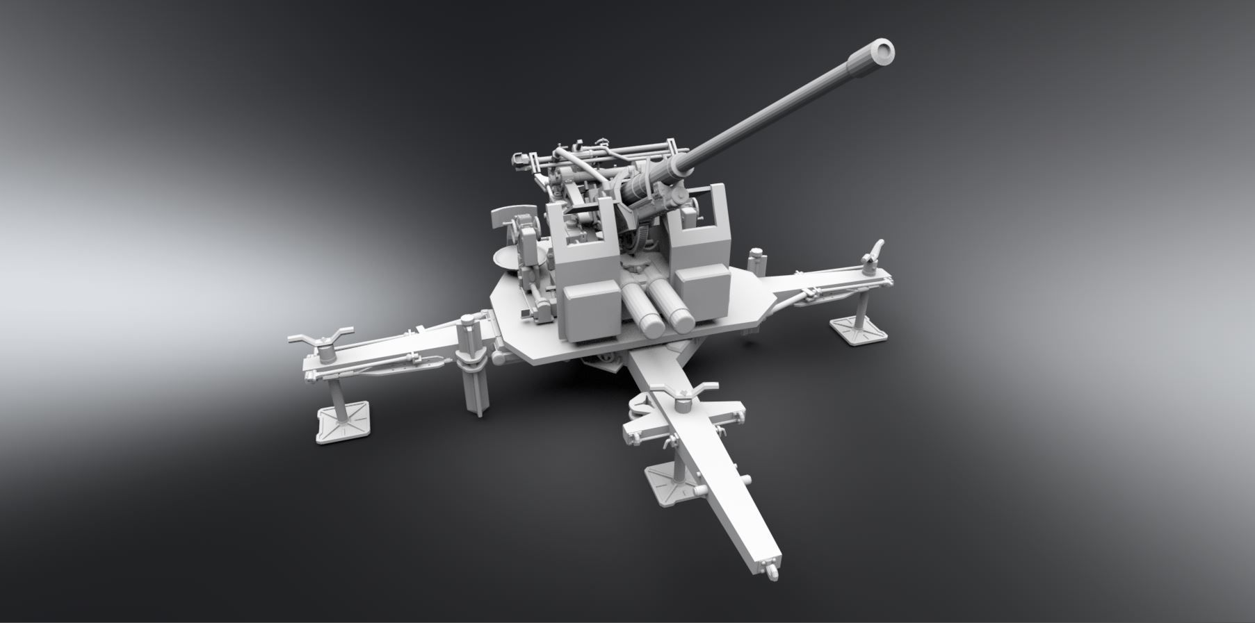 Flak 37 Alternate Scale model 3D print model_4