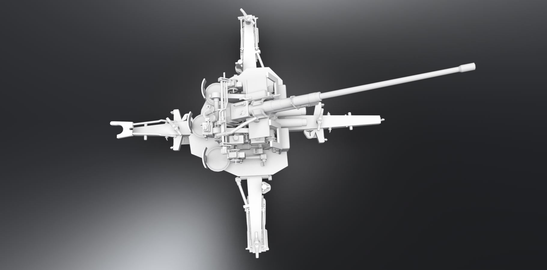 Flak 37 Alternate Scale model 3D print model_3