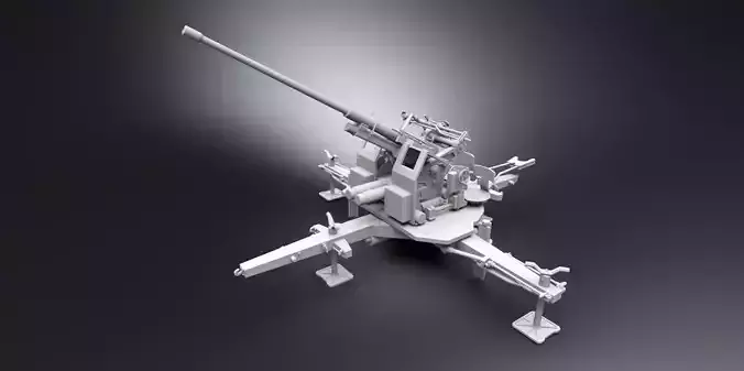 Flak 37 Alternate Scale model 3D print model
